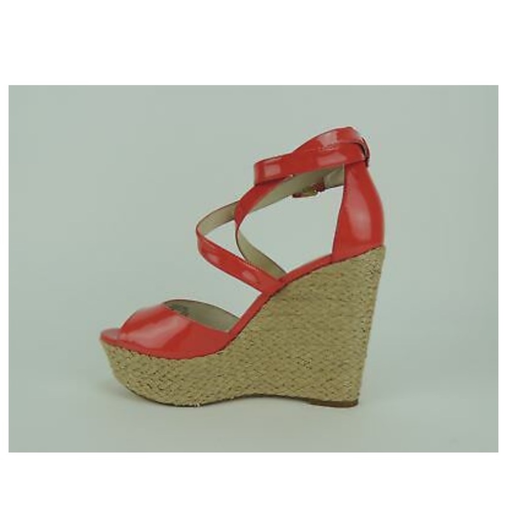 Michael Kors Women's Gabriella Platform Wedge Patent Watermelon 🍉 - Picture 5 of 8